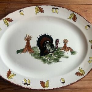 Turkey Design Oval Platter